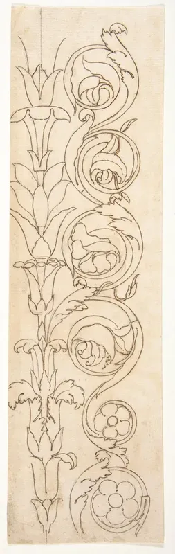 Ornamental drawings (recto) blank (verso)