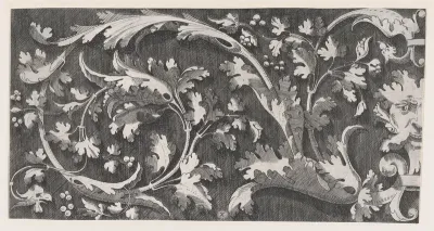Ornamental Foliage with the Left Half of a Mask