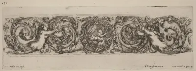 Ornamental Frieze with Cupid and Psyche