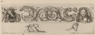 Ornamental Frieze with Eagle and Lion Engarlanded by Children, probably