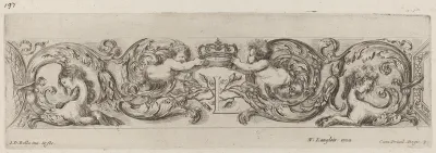 Ornamental Frieze with Letter L (Louis XIV)
