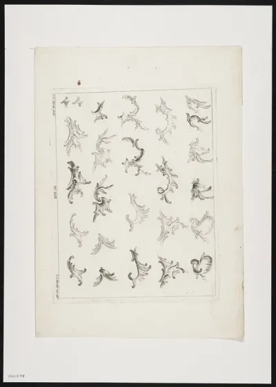 Ornamental leaf with rococo elements (12)