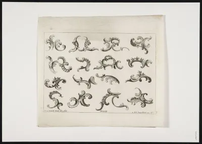 Ornamental leaf with rococo elements (16)