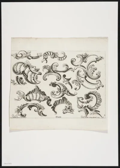 Ornamental leaf with rococo elements (17)