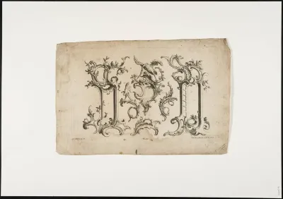 Ornamental leaf with rococo elements (25)