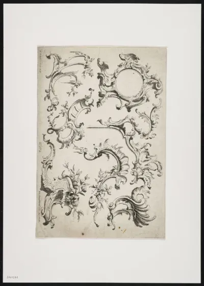 Ornamental leaf with rococo elements (5)