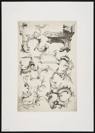 Ornamental leaf with rococo elements (6)