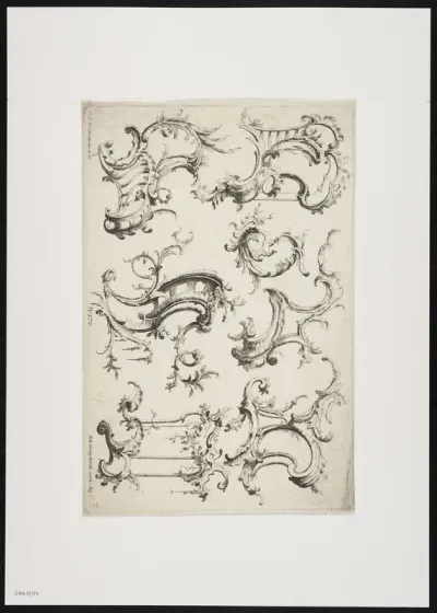 Ornamental leaf with rococo elements (8)