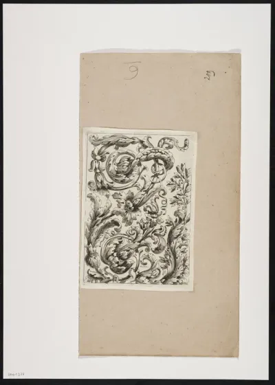 Ornamental leaf with vines and flower motives (2)