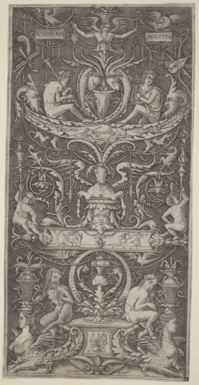 Ornamental Panel Inscribed "Victoria Augusta"