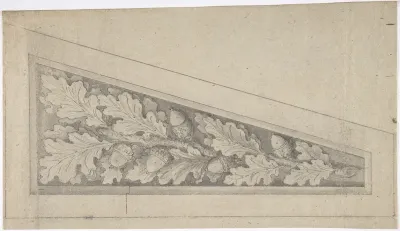 Ornamental Panel with Oak Leaves and Acorns