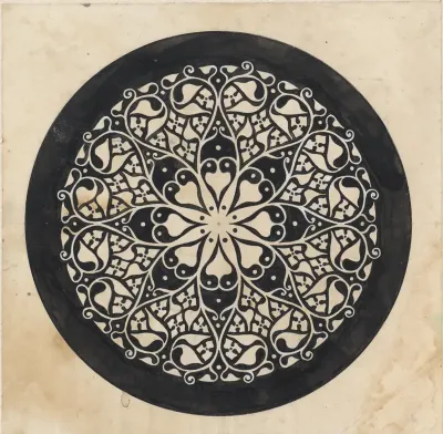 Ornamentale vlakvulling in een cirkel