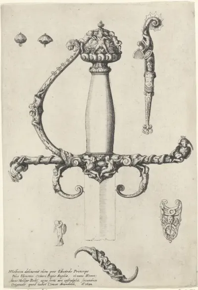 Ornamenteel ontwerp voor een zwaardheft