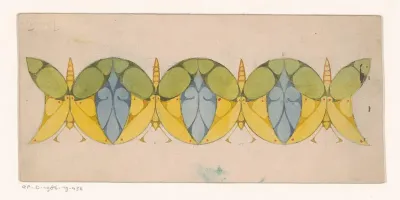 Ornamenteel patroon met cirkels en vlinderpatroon