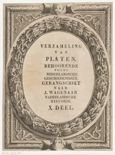 Ornamentele omlijsting met eikenbladeren