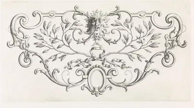 Ornamenten met mascaron en bladranken