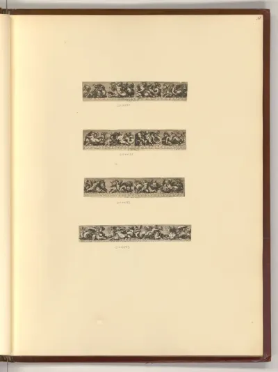 Ornamentfriese mit Seeungeheuern und Putti