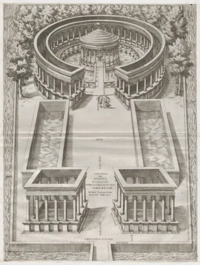 Ornithon Sive Aviarum, from "Speculum Romanae Magnificentiae"