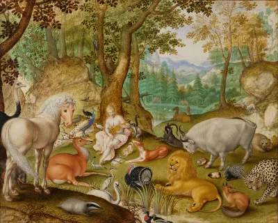 Orpheus charming the animals
