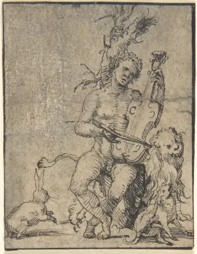 Orpheus Playing to the Animals