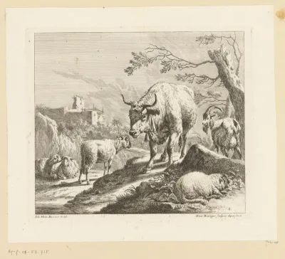 Os, geit en schapen