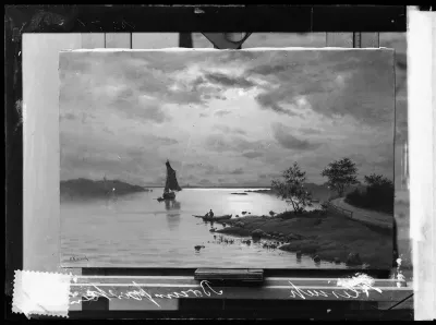Oscar Kleineh: "Näköala Kaivopuistosta (Rantakuva Kaivopuistosta", 1880-luvulta