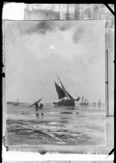 Oscar Kleineh: "Normandian rannikkoa (Osa Normandian rannikkoa)" 1880-luvulta