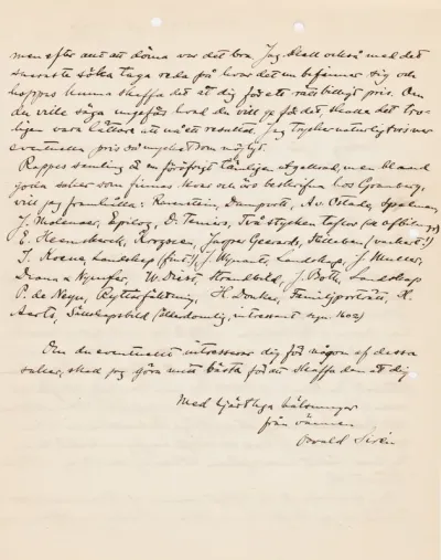 Osvald Sirén's letter to Paul Sinebrychoff 19.2.1912