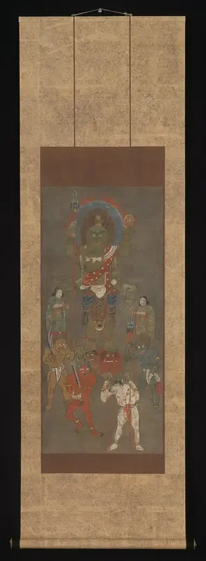 Ōtsu-e of Shōmen Kongōyasha (Vajrayaksha)