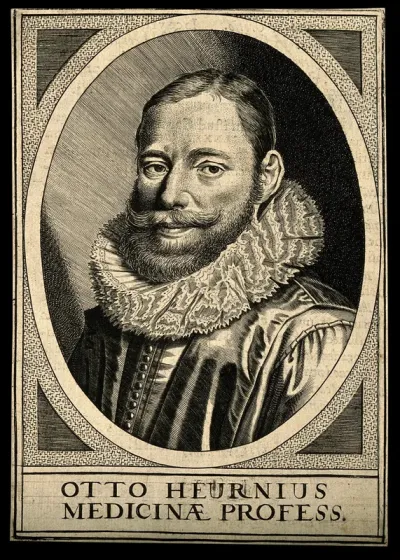 Otto Heurnius. Line engraving by C. Ammon