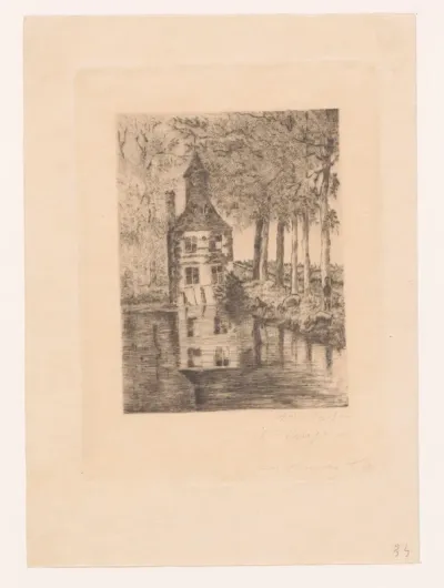 Oud kasteel aan het water