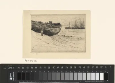 Oude boot op het strand
