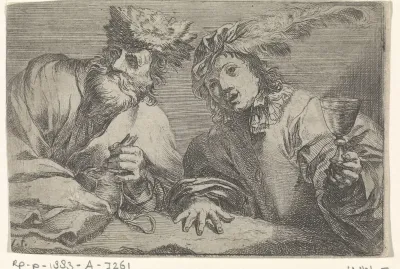 Oude en jonge man aan een tafel