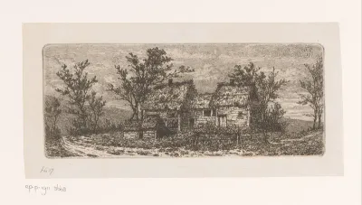 Oude houten huizen in de Ardennen