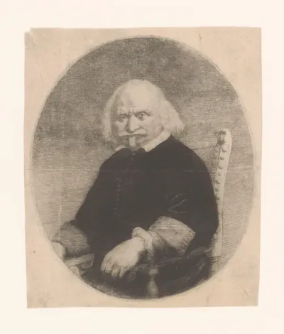 Oude man in leunstoel