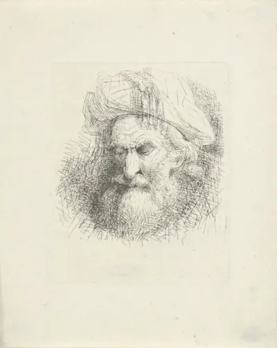 Oude man met baard