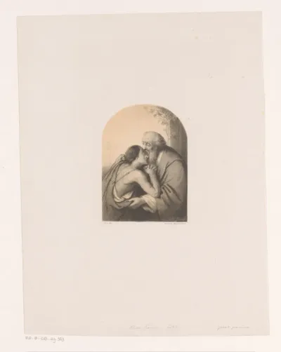 Oude man troost jongeman