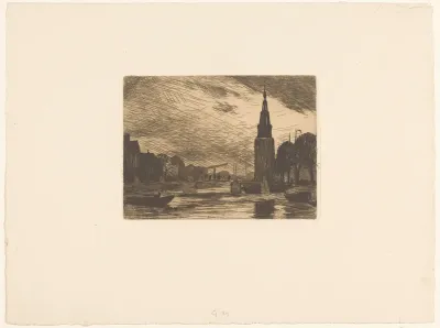 Oude Schans en de Montelbaanstoren in Amsterdam