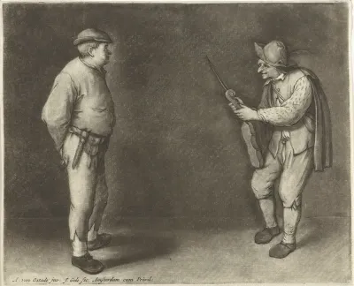 Oude vioolspeler