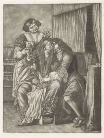 Oude vrouw en jonge man