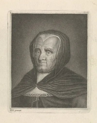 Oude vrouw met hoofddoek