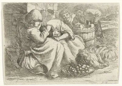 Oude vrouw ontluist een meisje