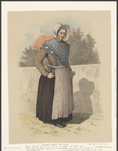 Oude vrouw uit het zuiden van Drenthe
