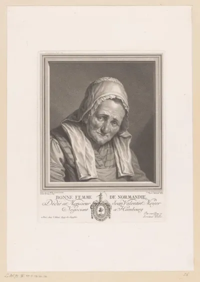 Oude vrouw uit Normandië