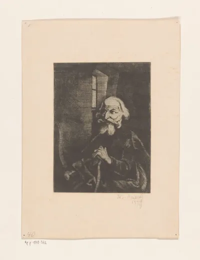Oude zittende man