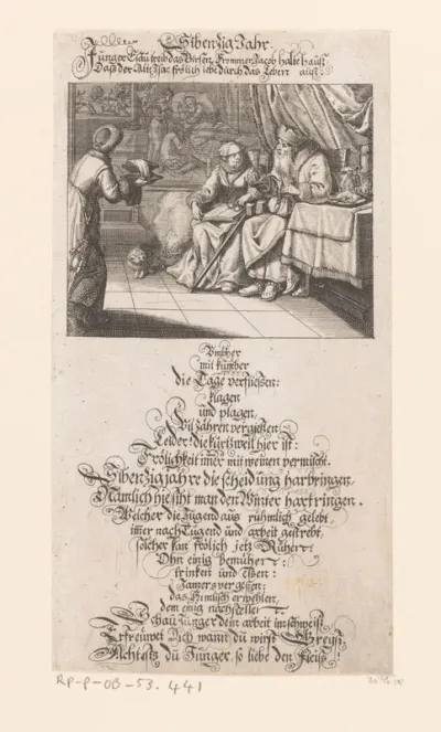 Ouder echtpaar aan de eettafel