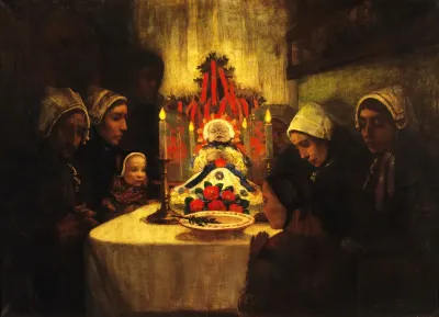 Ouessant People Mourning a Dead Child