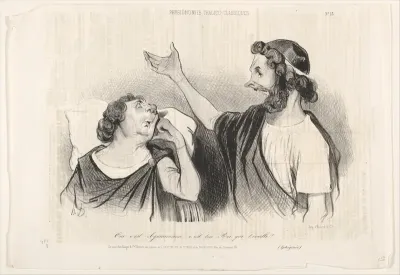 Oui c'est Agamemnon c'est ton Roi qui t'éveille!... (Iphigénie), plate 13 from "Physionomies tragico-classiques"