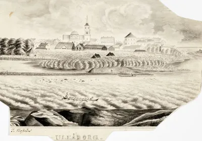 Oulu, original drawing for Finland Depicted in Drawings