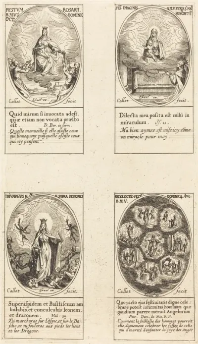 Our Lady of the Rosary; Virgin and Child Appearing in a Cloud; Triumphant Virgin; Collection of the Feasts Dedicated to the Life of the Virgin